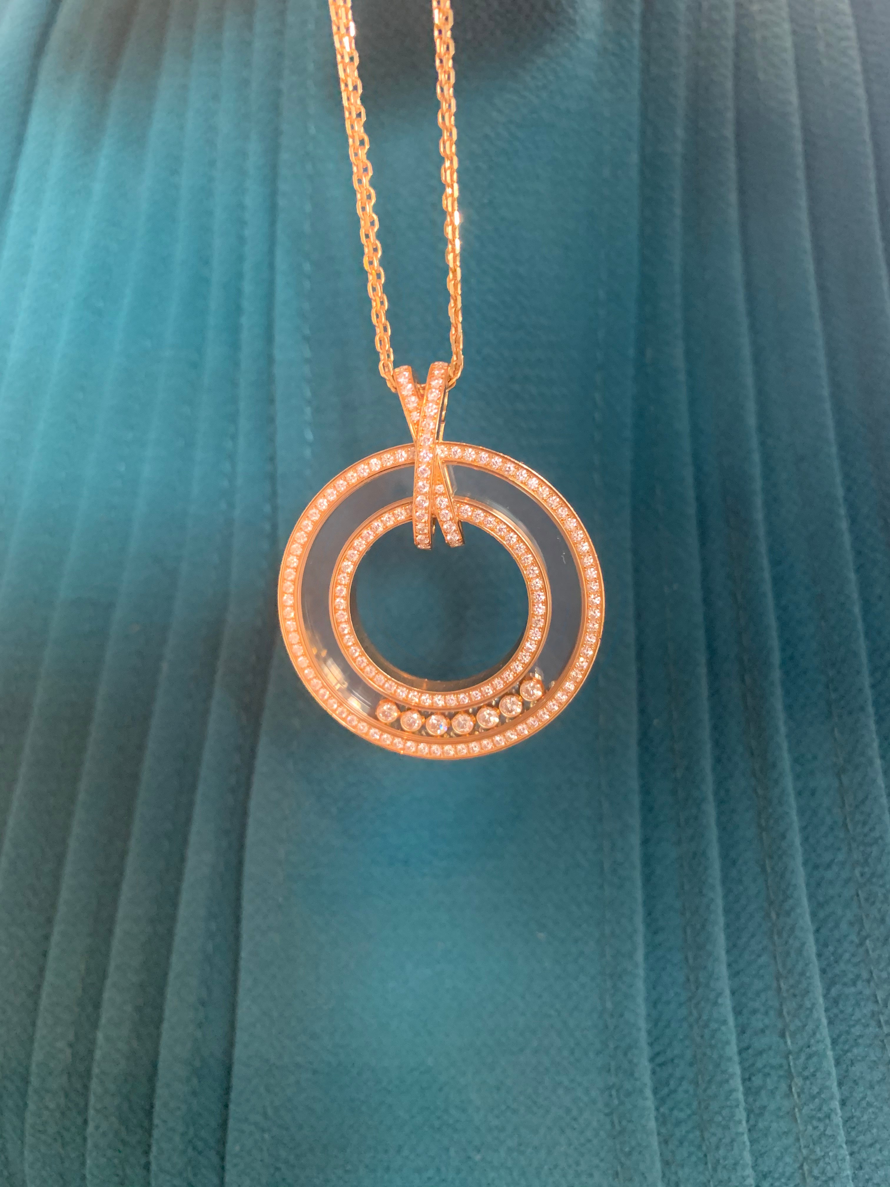 Chopard Happy Diamonds 18K Rose Gold Golf Pendant Necklace | Neiman Marcus